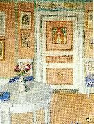 Carl Larsson rosor-rosorna-formaket painting